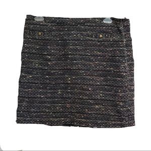 Loft Multicolored Blue Skirt -Size 16